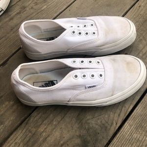 White Authentic Vans!